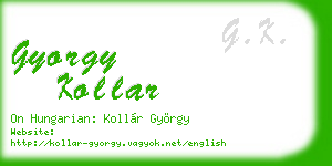 gyorgy kollar business card
