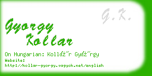 gyorgy kollar business card